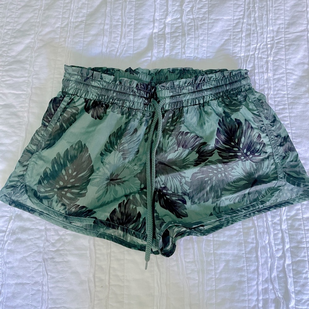 Aerie athletic swim shorts tropical green xs